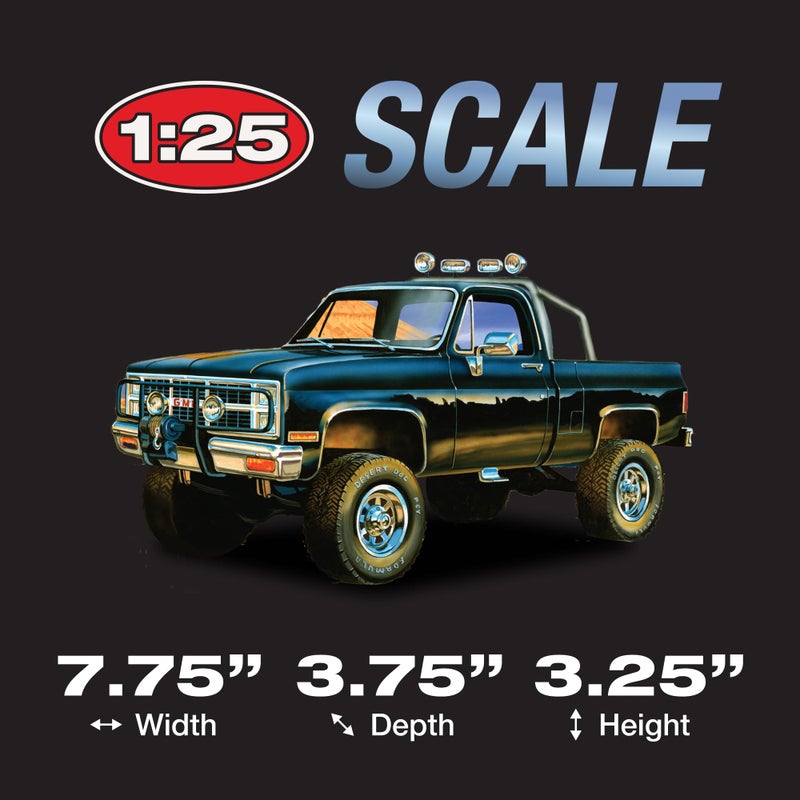 MPC 1984 GMC Pickup 1:25 Scale Model Kit (Black Version) - Image 4